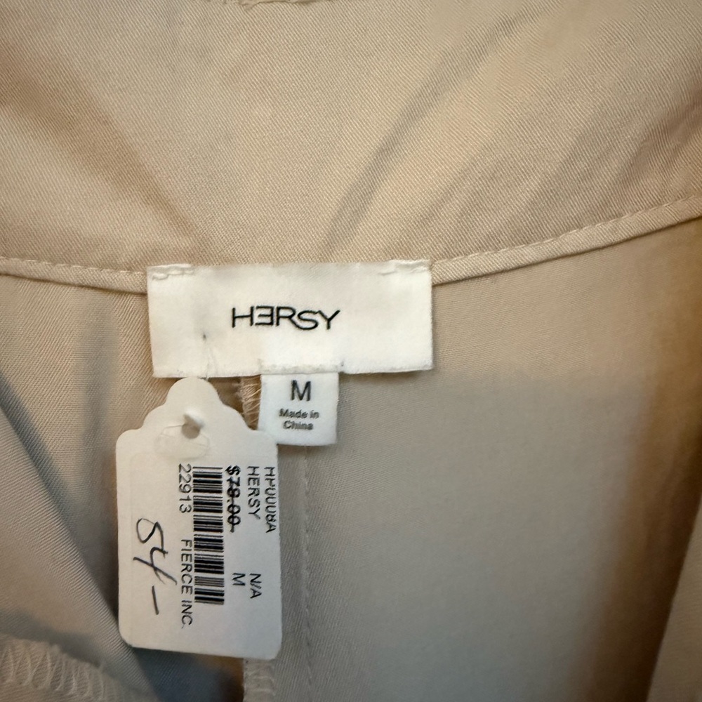 Beige Wide Leg High Rise Trousers - Picture 2 of 5
